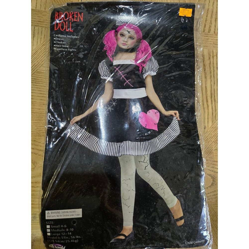 Halloween Costume Broken Doll